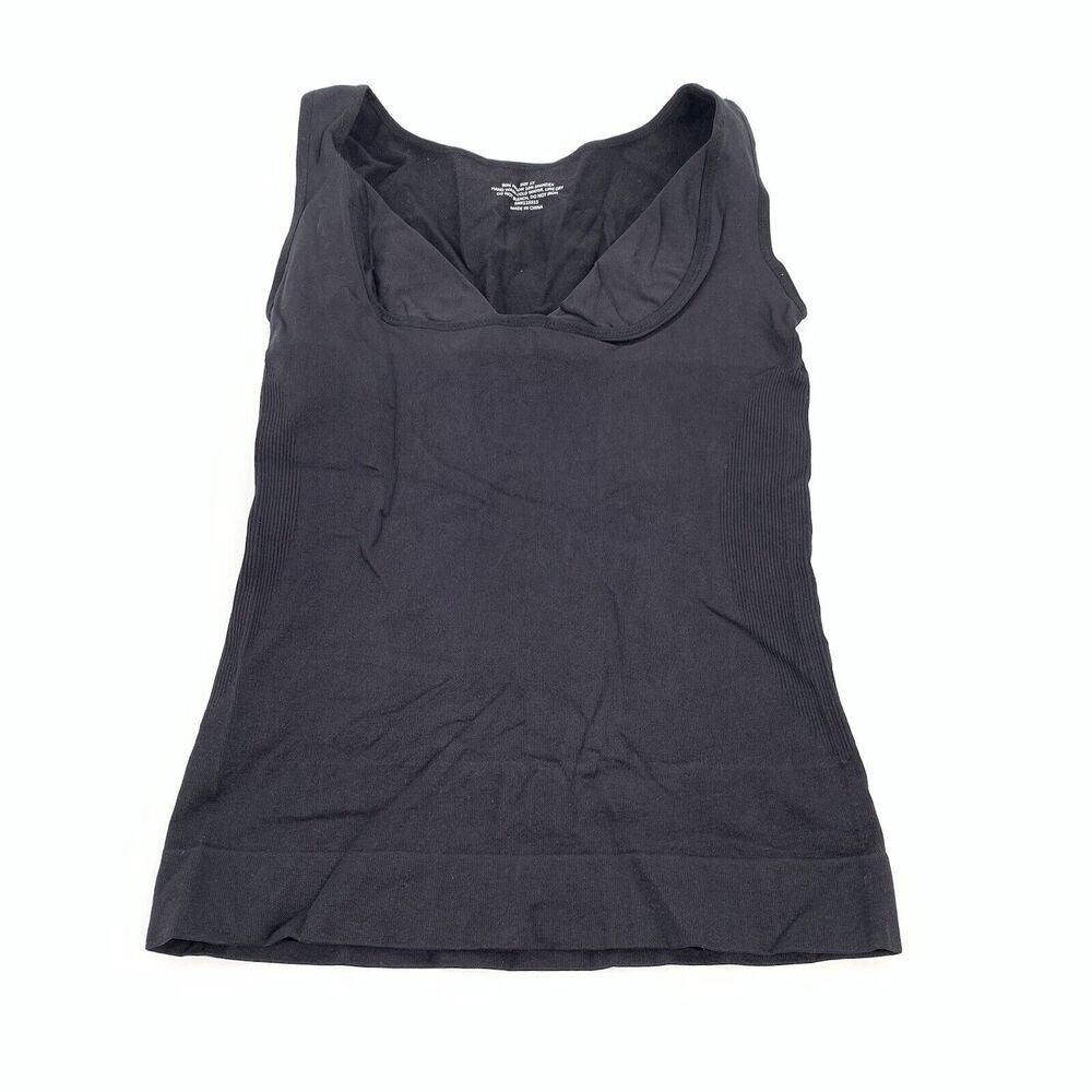 Dolce Vita Contral Smoothing Tank Top Size 1X Womens Solid Black Shapewear Plus